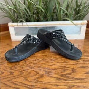 Mixit Black Studded Women's Sandals